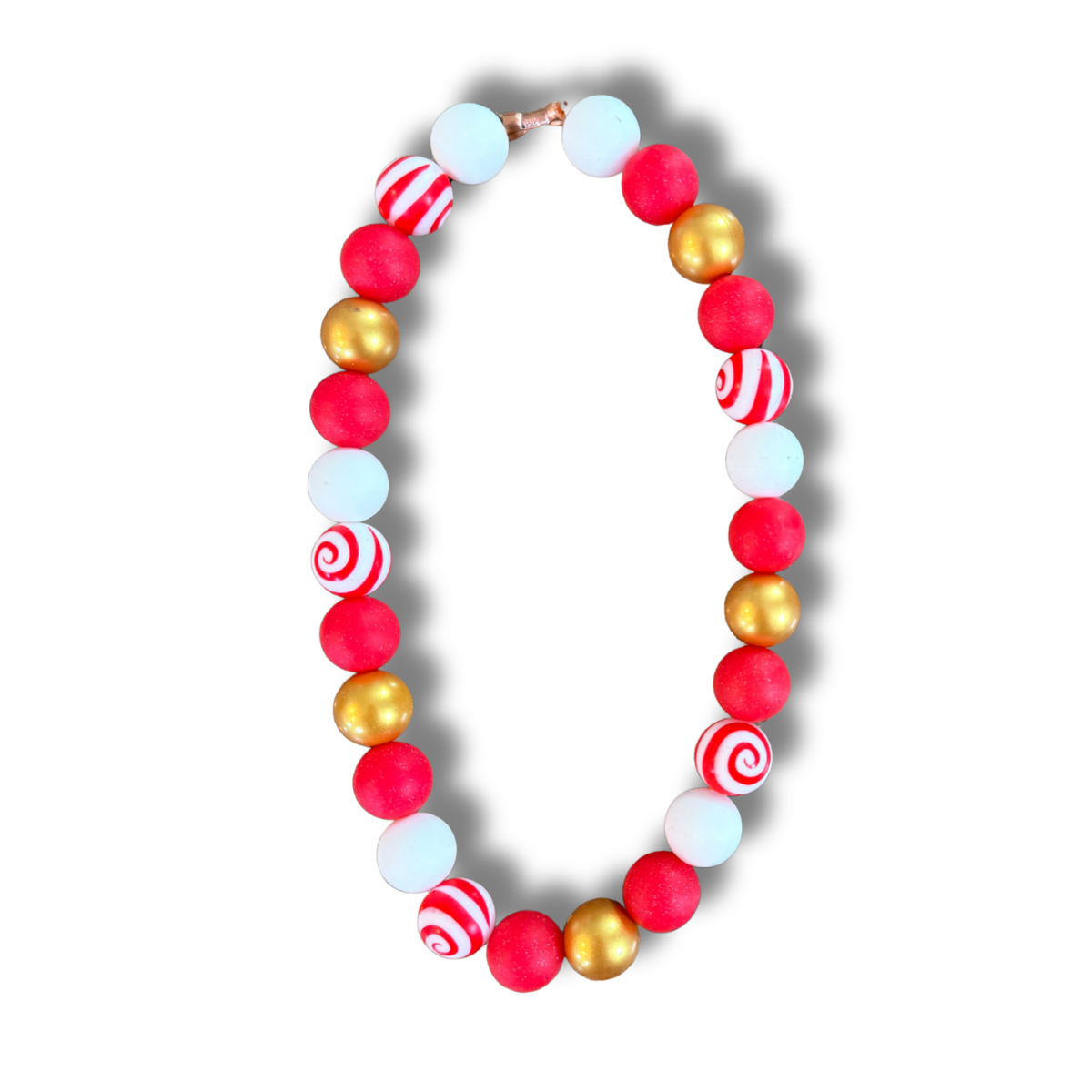 Peppermint Lane Beaded Holiday Dog Necklace