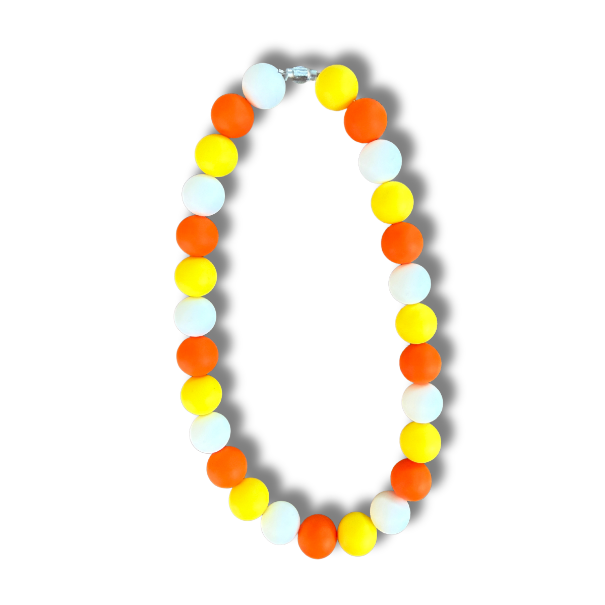 Limited Edition Candy Corn Silicone Beaded Dog Necklace
