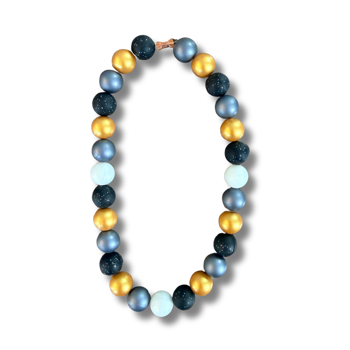 Black Tie Silicone Beaded Dog Necklace
