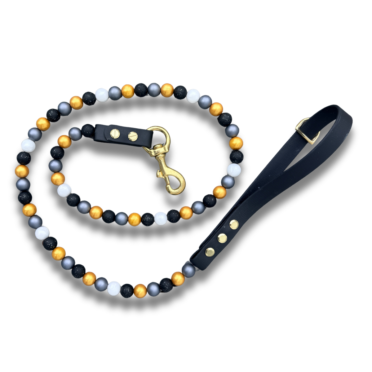 Black Tie Waterproof Beaded Dog Leash