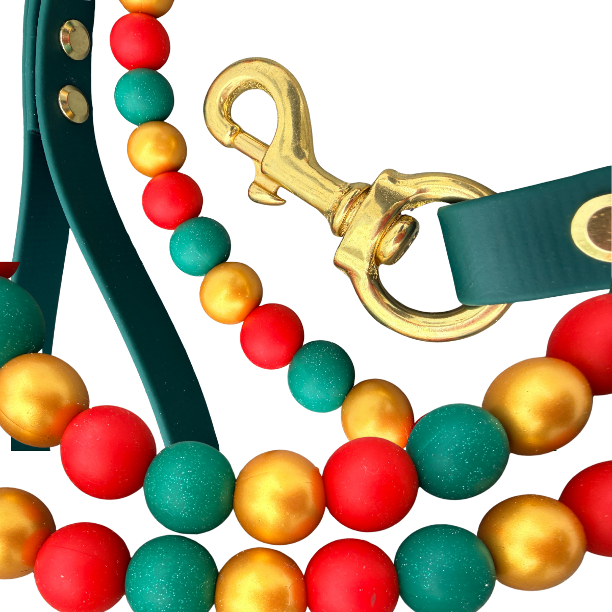 Yuletide Waterproof Beaded Dog Leash