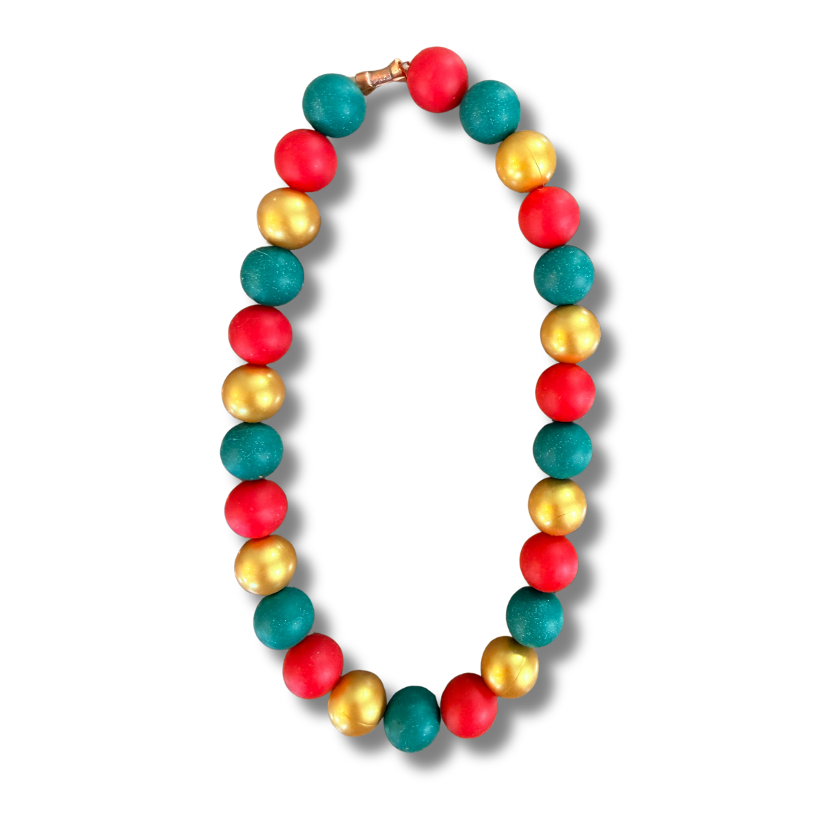 Yuletide Beaded Holiday Dog Necklace