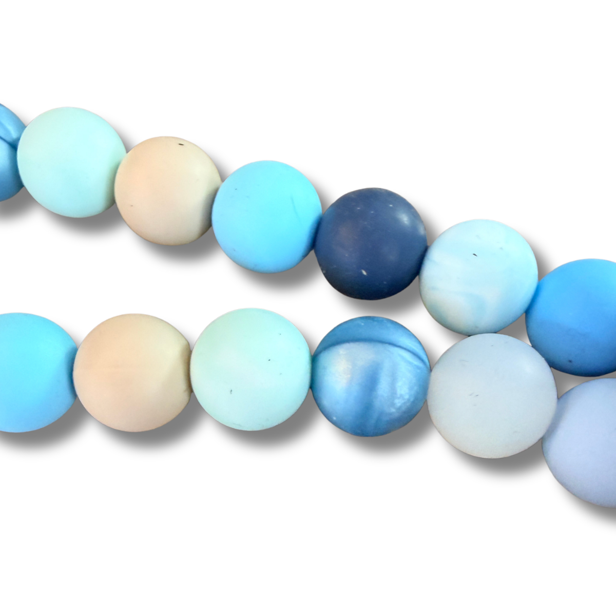 Seaglass Silicone Beaded Dog Necklace