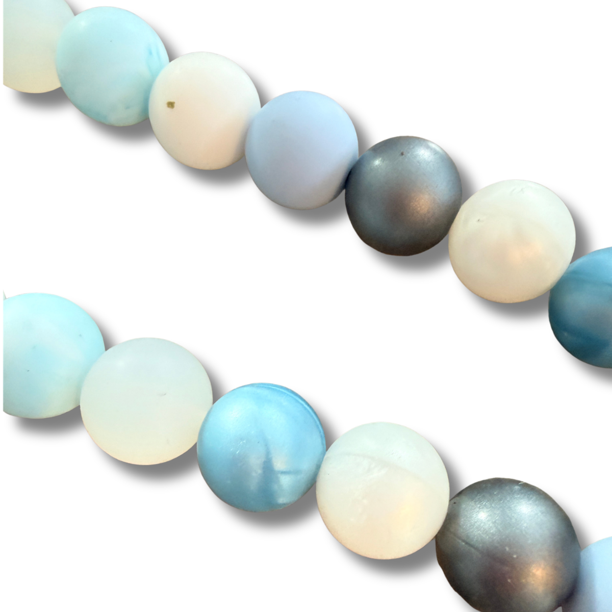 Winter Frost Beaded Holiday Dog Necklace