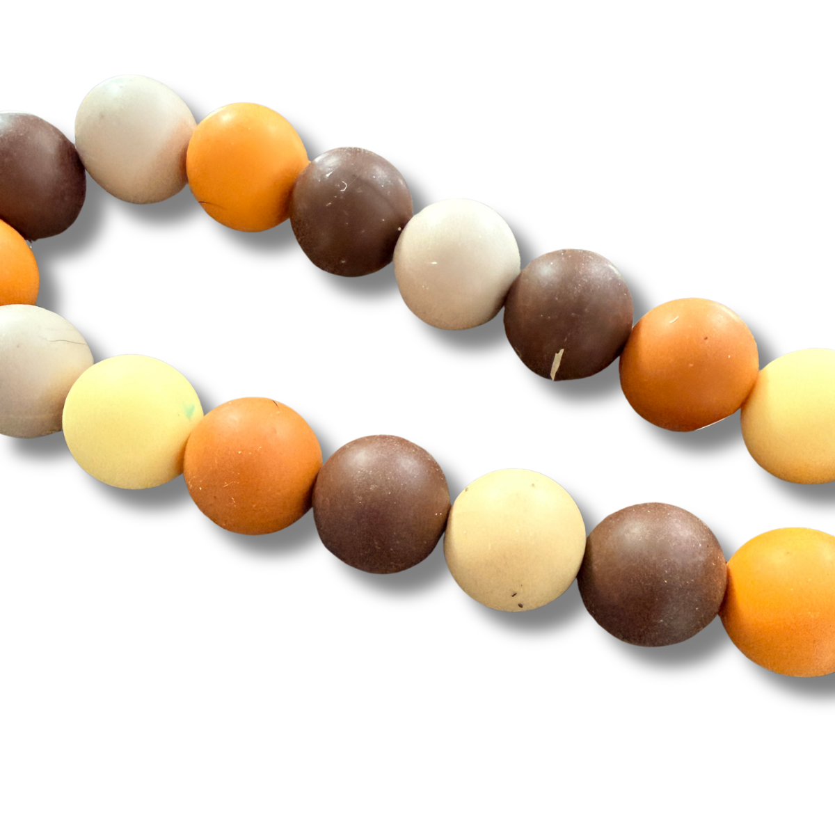 Limited Edition Pumpkin Spice Silicone Beaded Dog Necklace