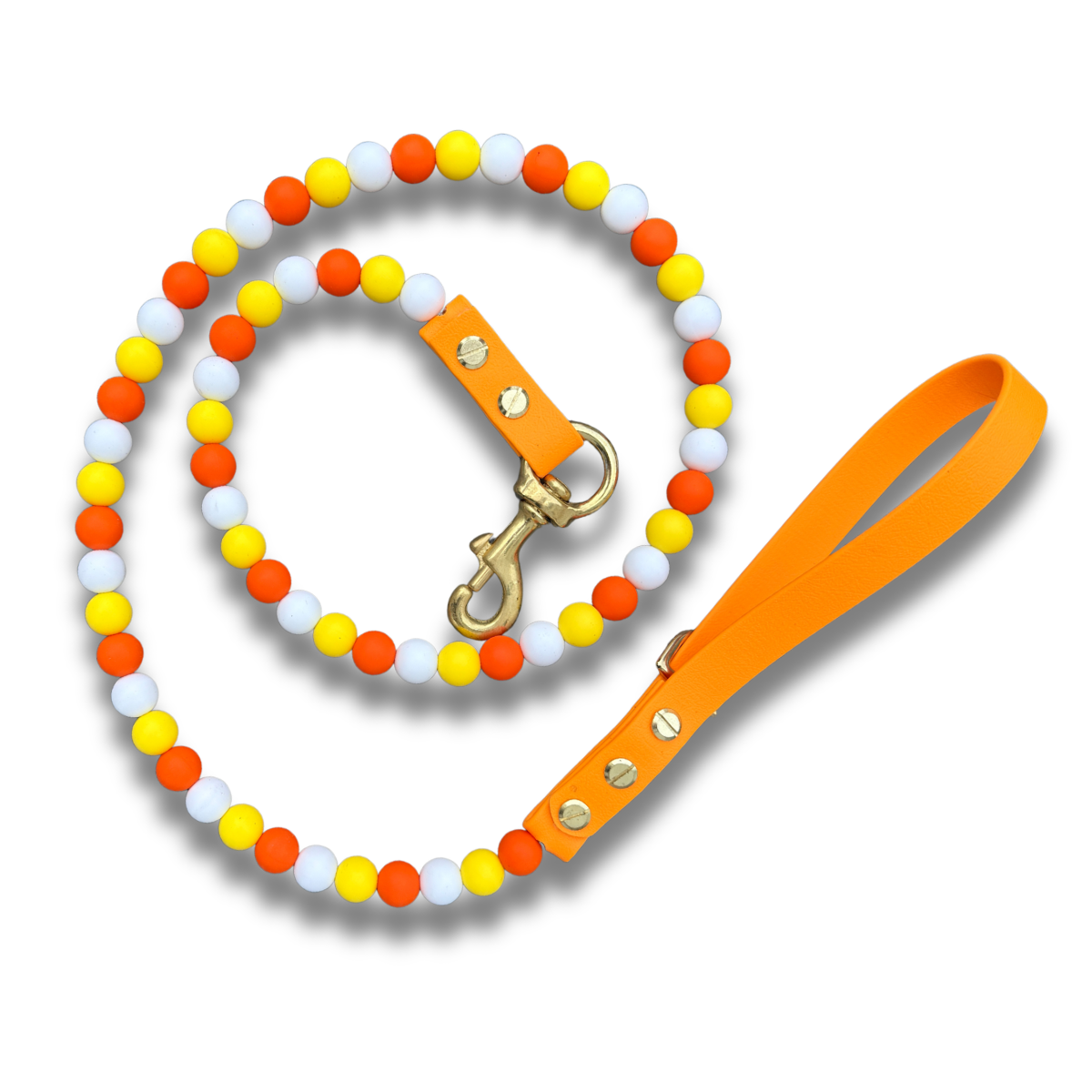 Candy Corn Waterproof Beaded Dog Leash