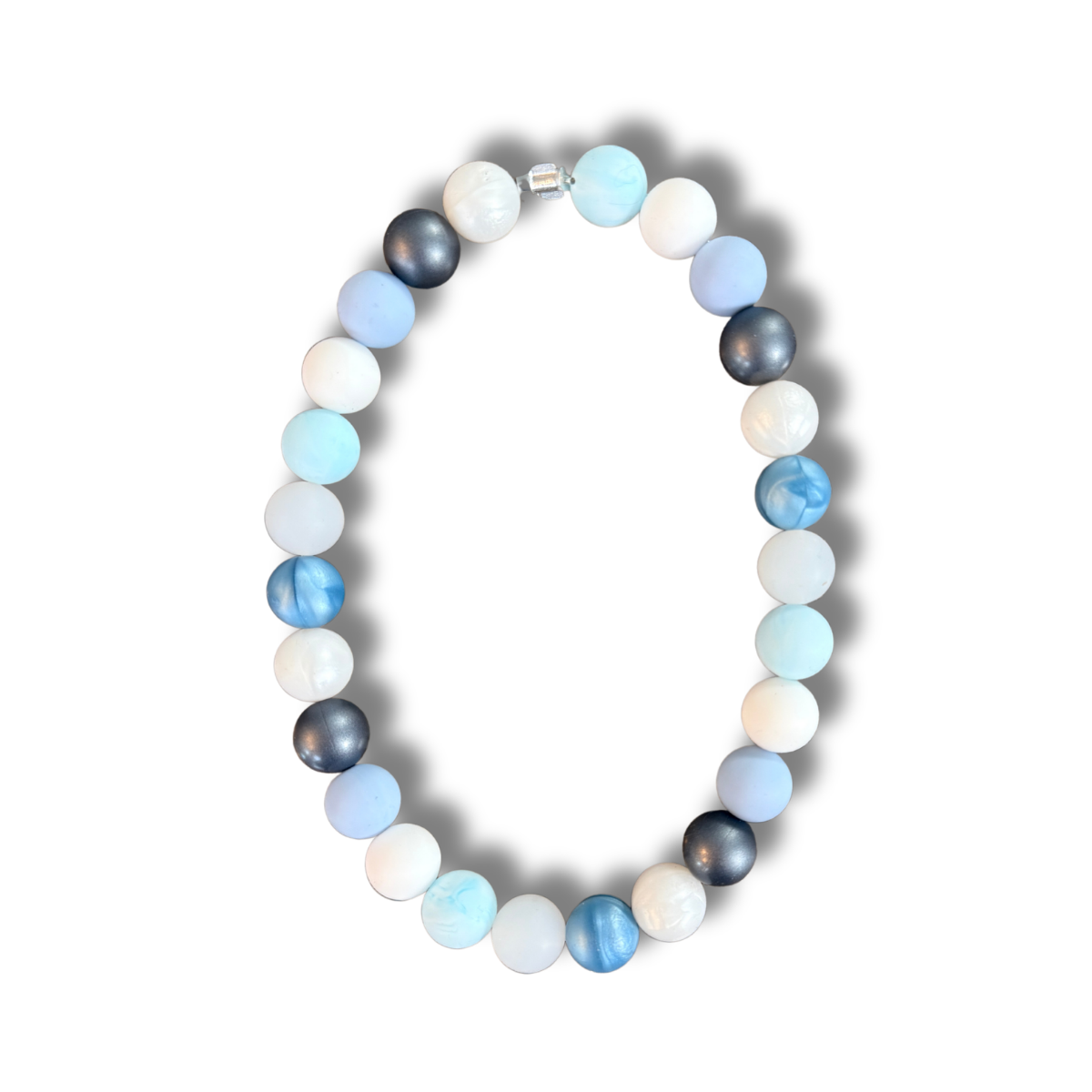 Winter Frost Beaded Holiday Dog Necklace