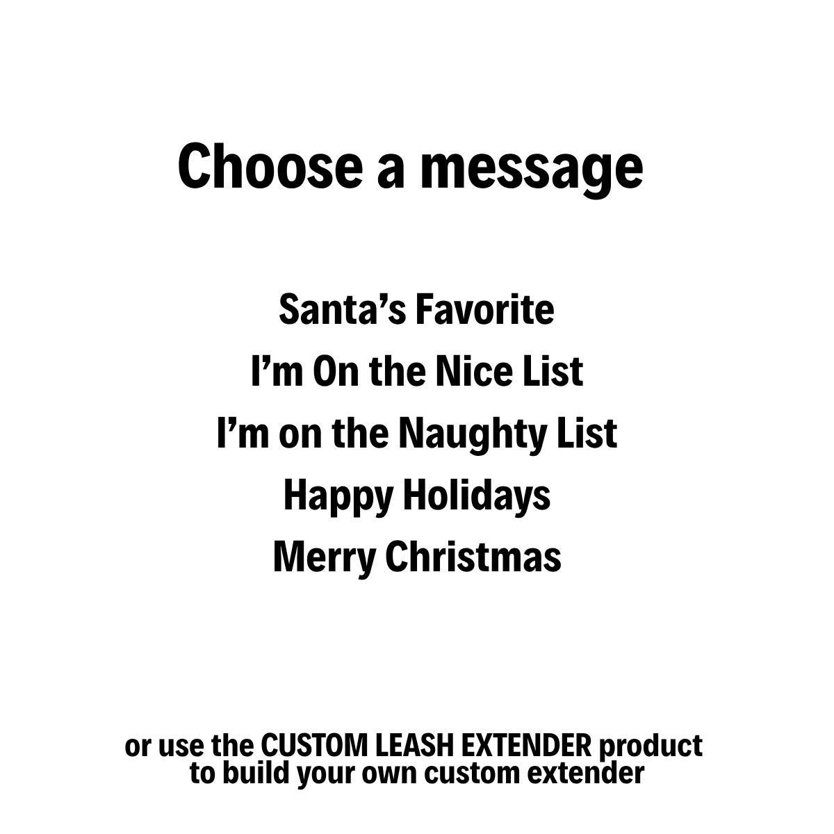 Christmas Biothane® Leash Extenders | Leash Wrap Alternative