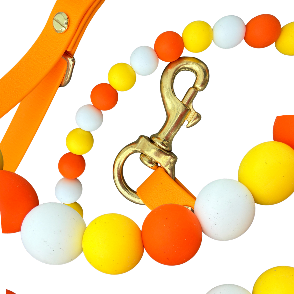 Candy Corn Waterproof Beaded Dog Leash