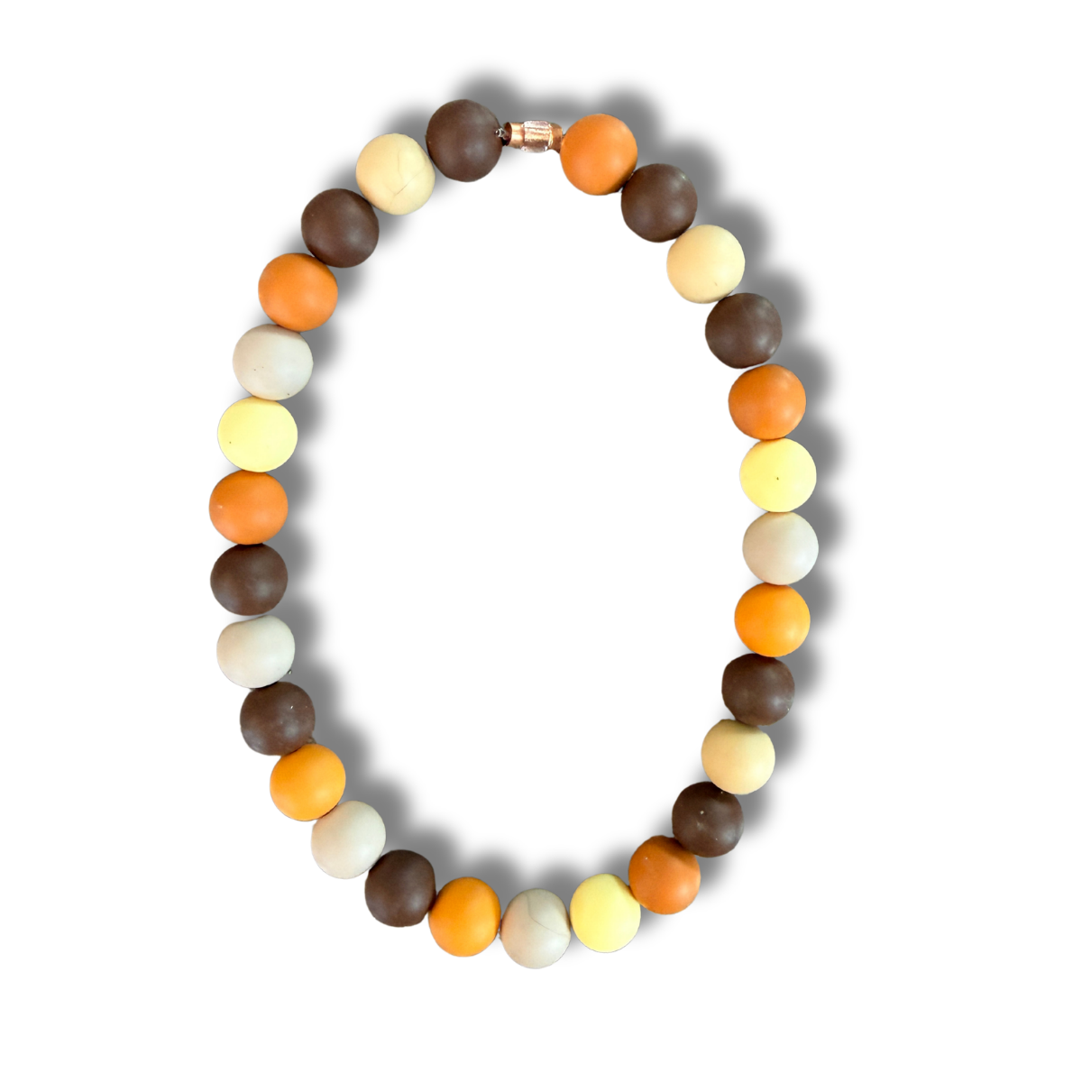 Limited Edition Pumpkin Spice Silicone Beaded Dog Necklace