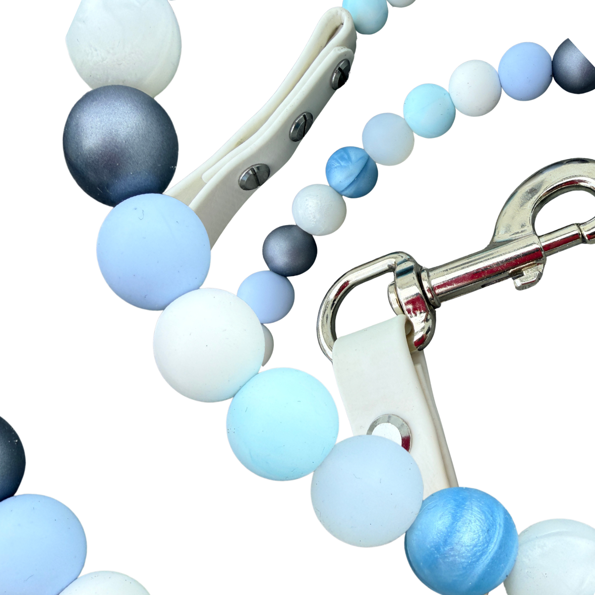 Winter Frost Waterproof Beaded Dog Leash